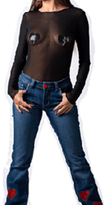 Pantalón vaquero Heart-less T.36/38 medio