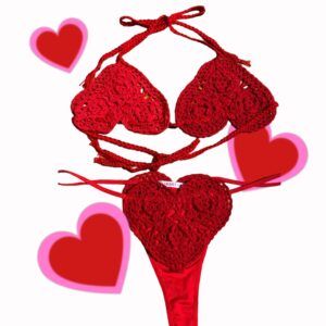 Bikini crochet rojo